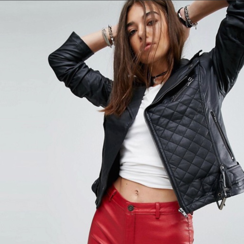 🕷NWT🕸 Tripp NYC Moto Quilted Faux Leather Jacket
